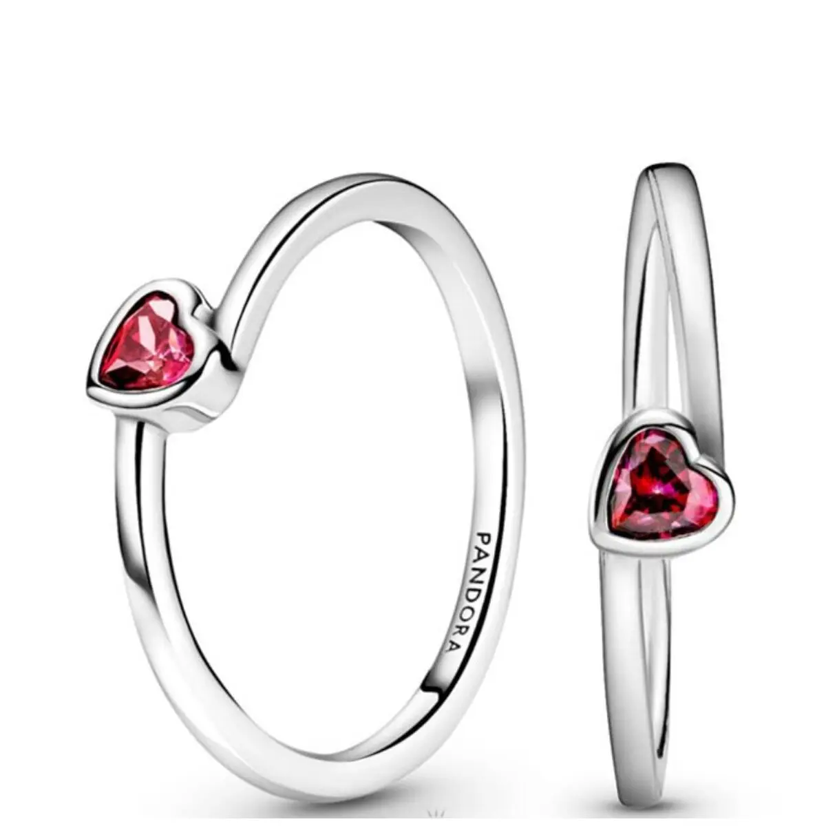 Anello Donna Pandora CLEAR TILTED HEART SOLITAIRE - RING - SIZE 58