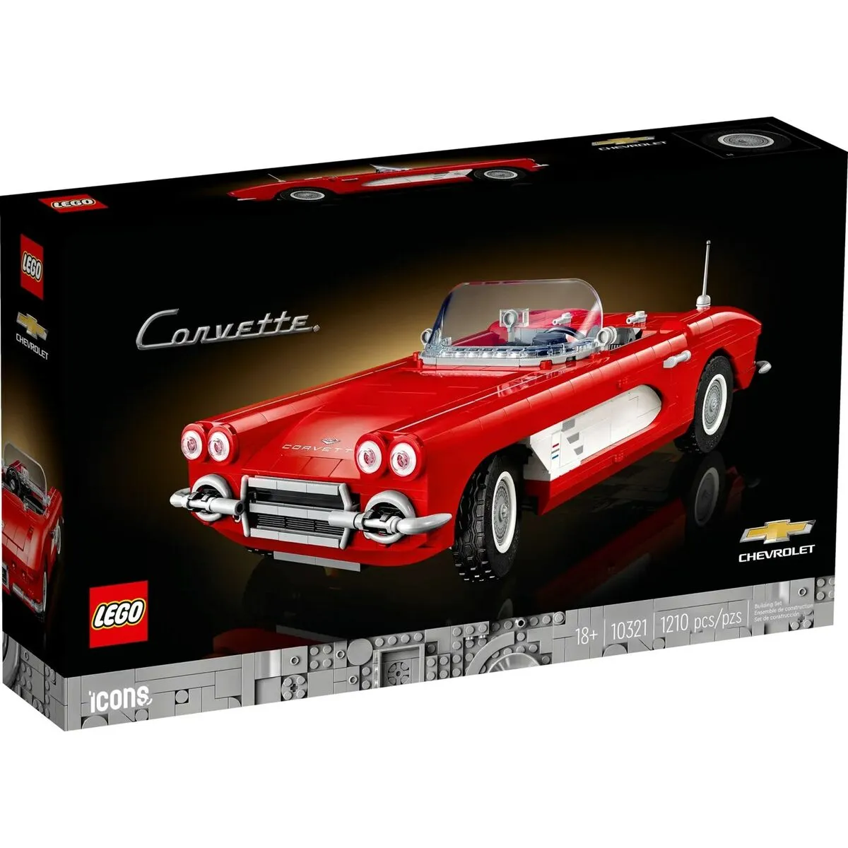 Playset Lego Icons: Corvette 10321 1210 Pezzi 14 x 10 x 32 cm