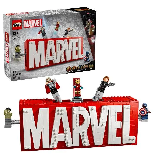 LOGO E MINIFIGURE MARVEL