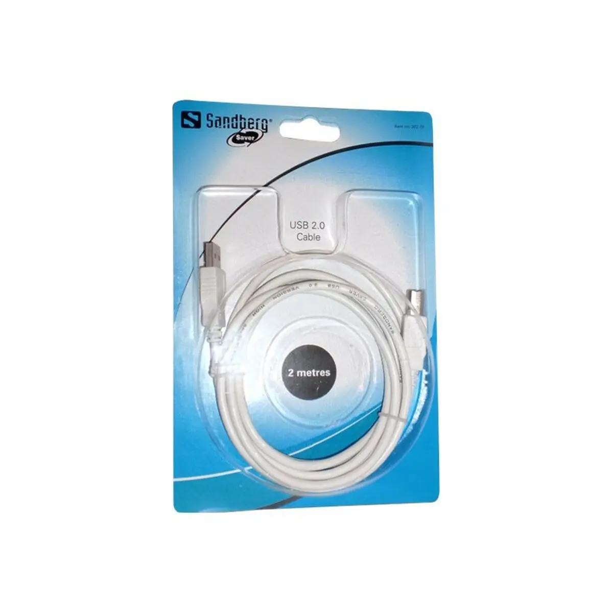 Cavo USB Sandberg 302-78 Bianco 2 m (1 Unità)