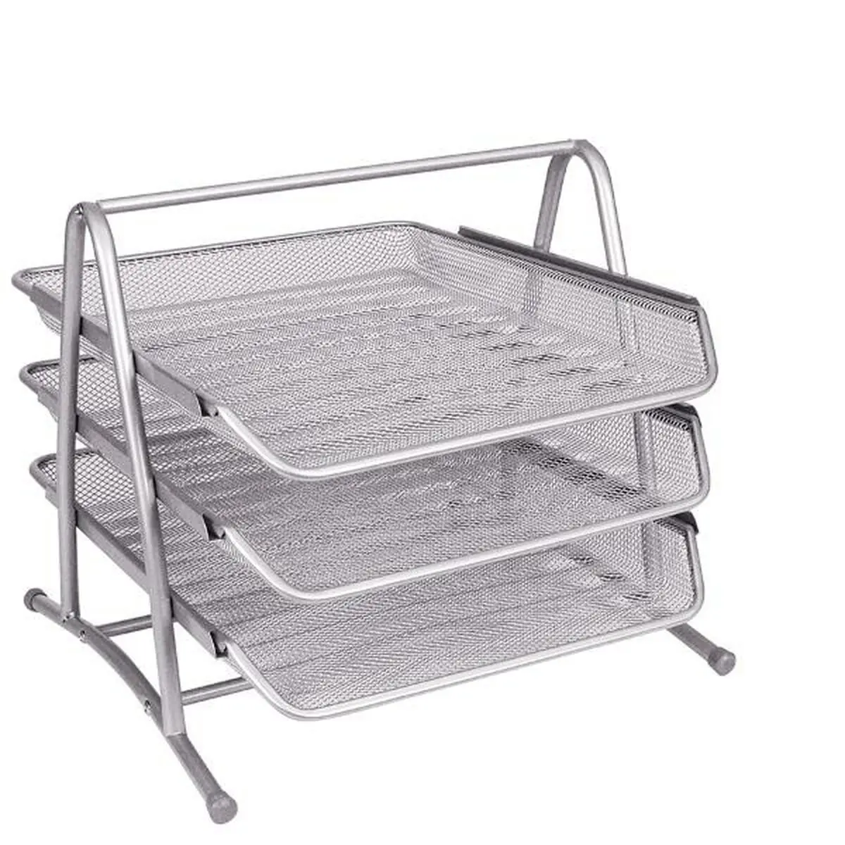 Set di vassoi organizzatori Q-Connect KF03306 Grigio A4 Alluminio (1 Unità)