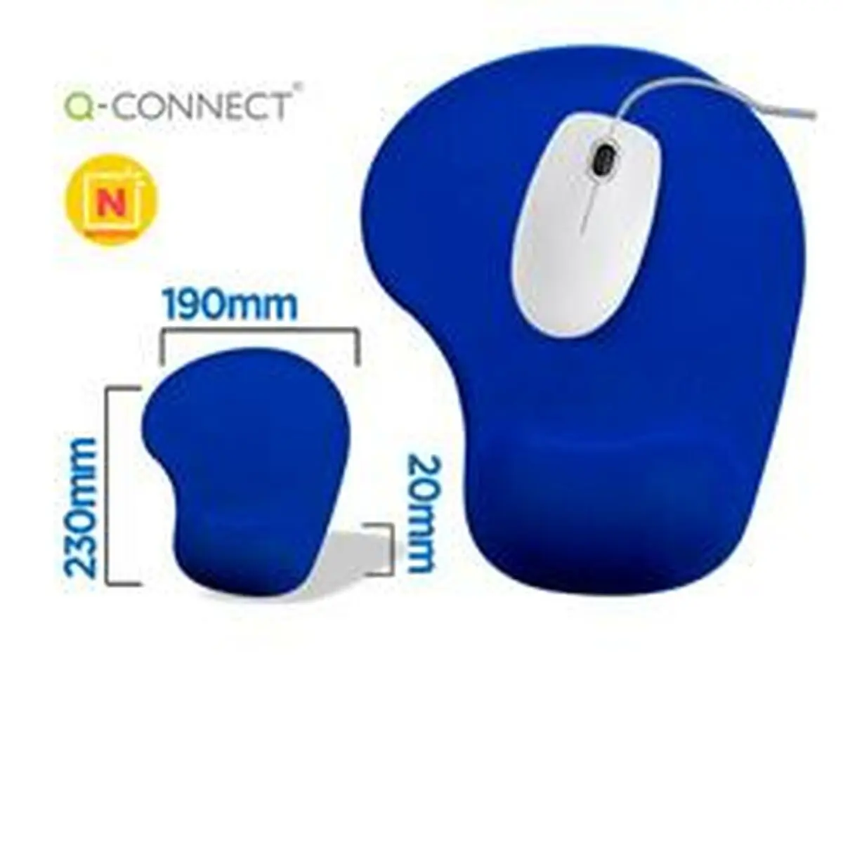 Tappetino per Mouse Q-Connect KF17224 Azzurro