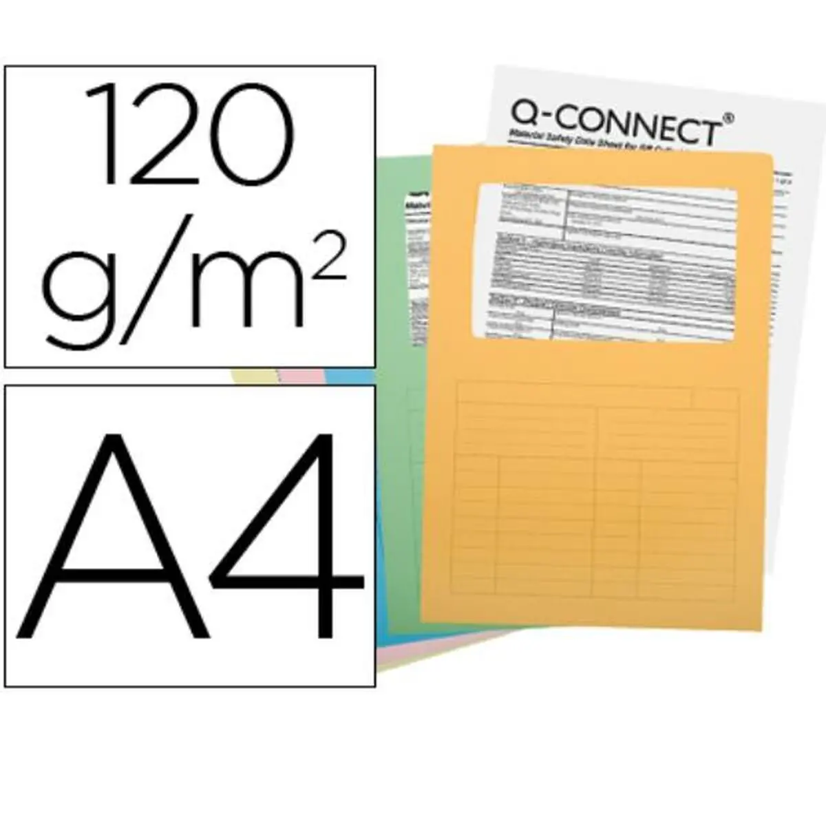 Fascicolo Q-Connect KF15249 Fascicolo A4 Trasparente (25 Unità)