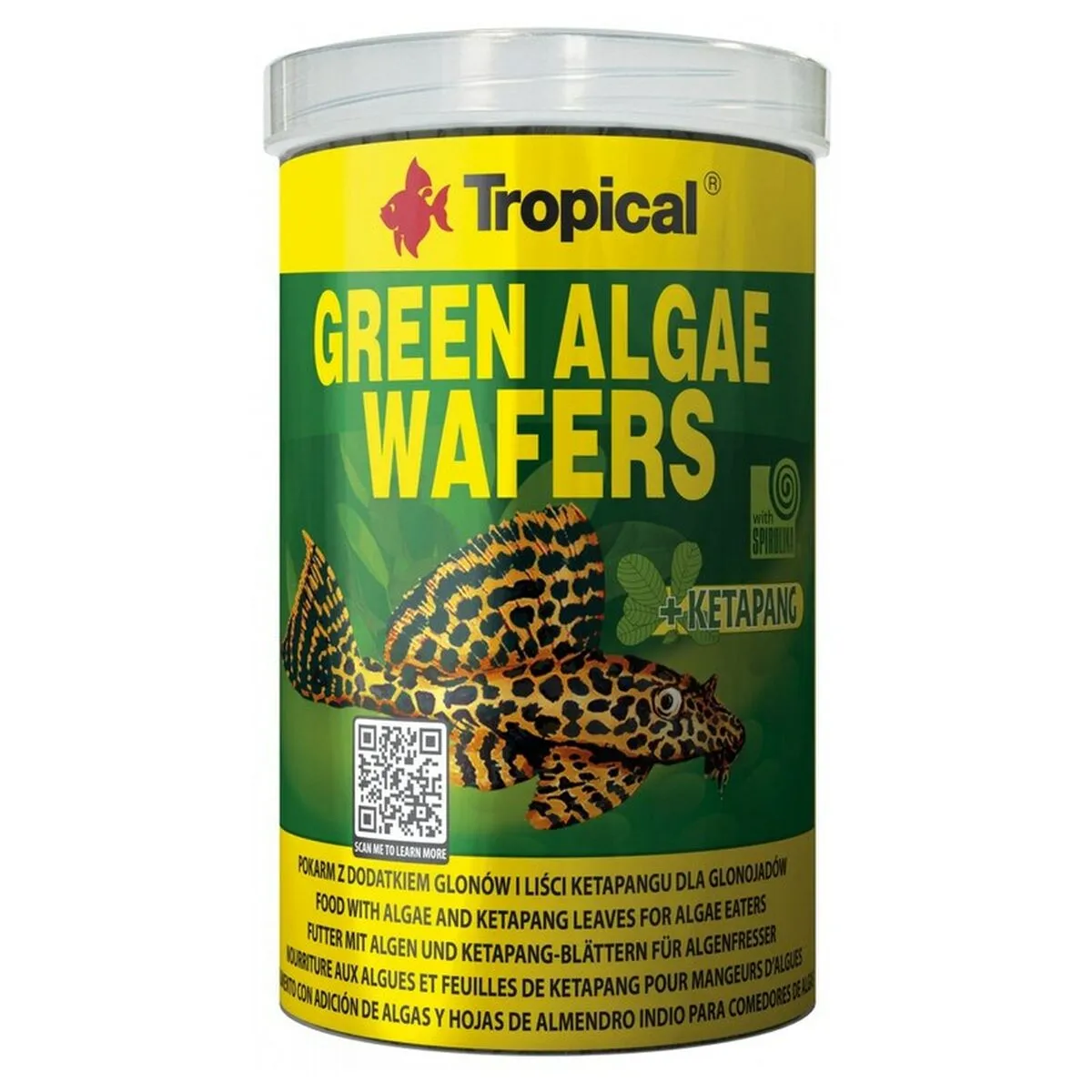 Mangime per pesci Tropical Green Algae Wafers Acquario 450 g