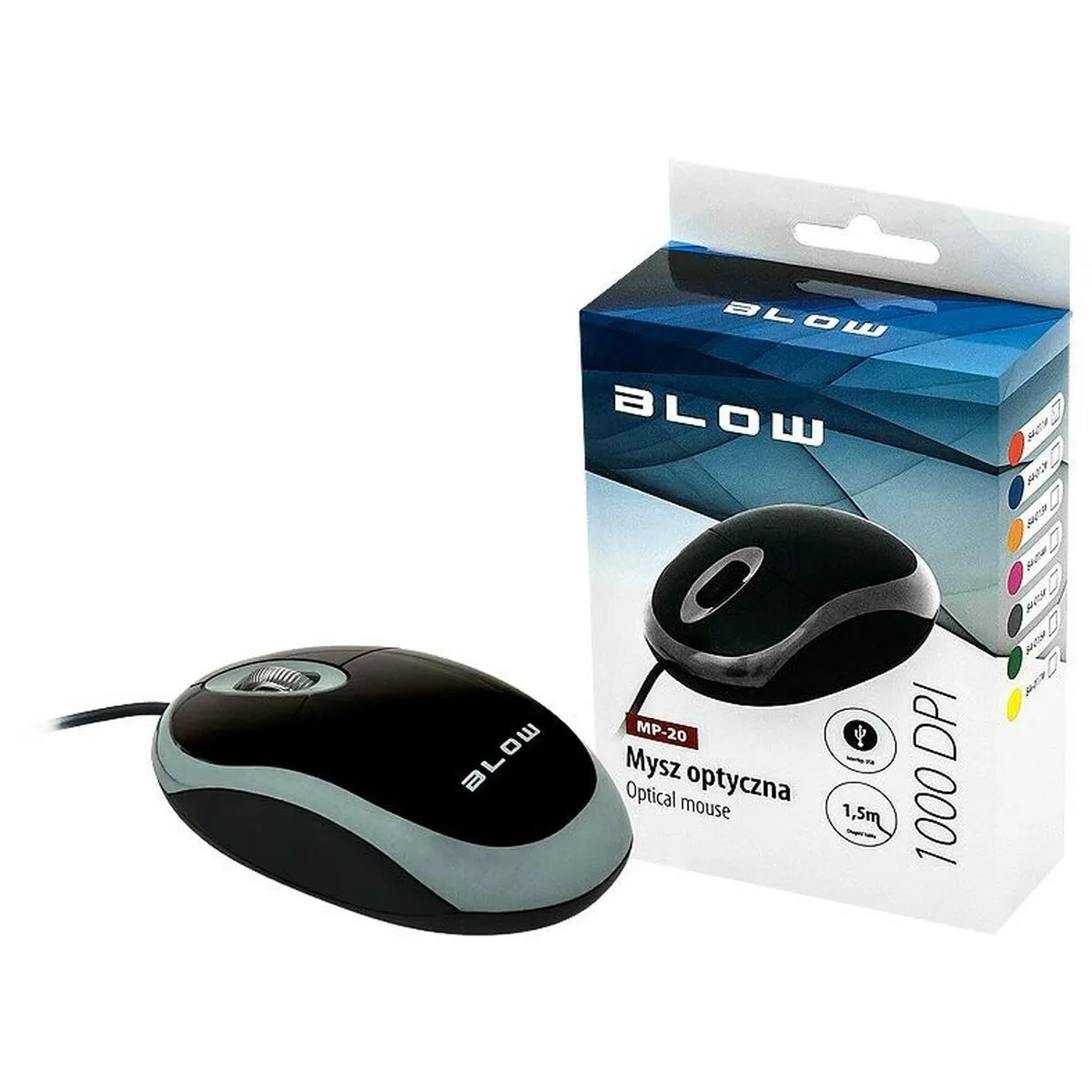 Mouse Blow MP-20 Nero Grigio 1000 dpi