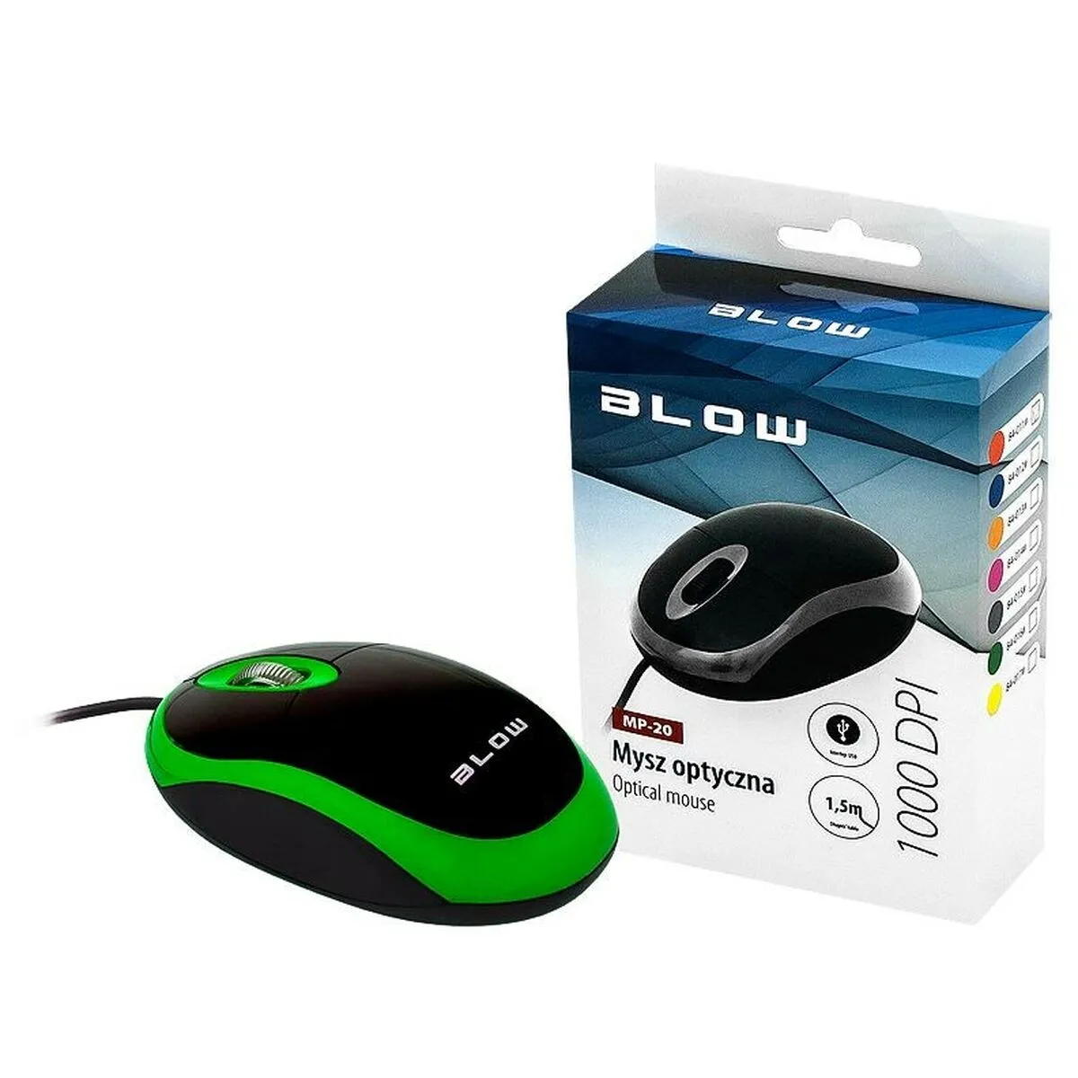 Mouse Blow MP-20 Nero Nero/Verde