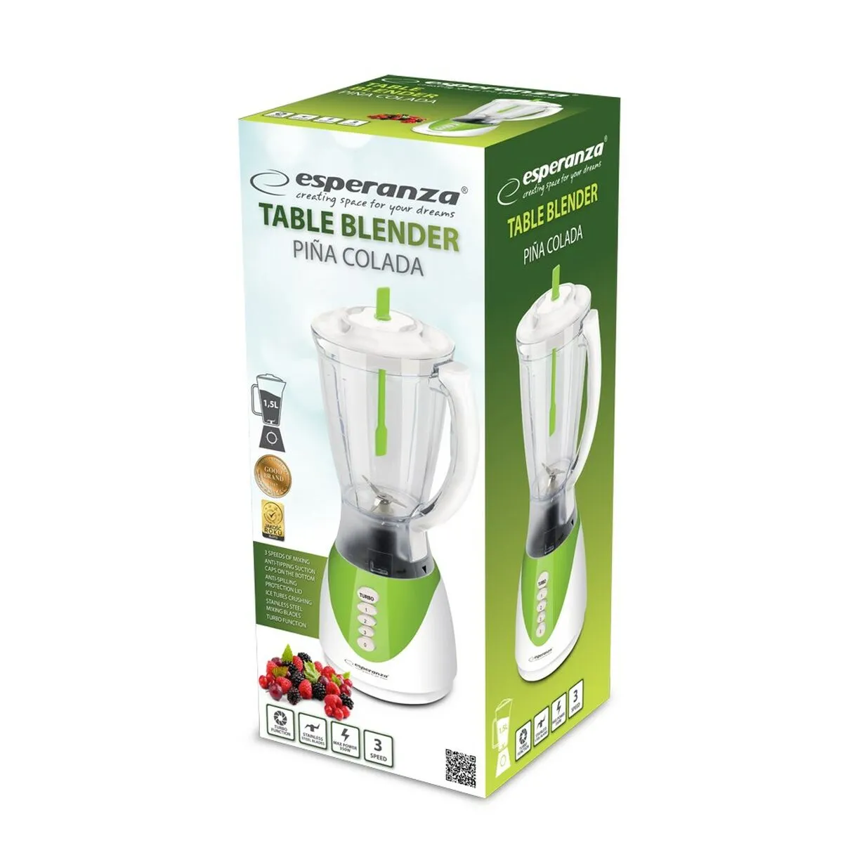 Frullatore Esperanza EKM023G Verde 350 W 1,5 L