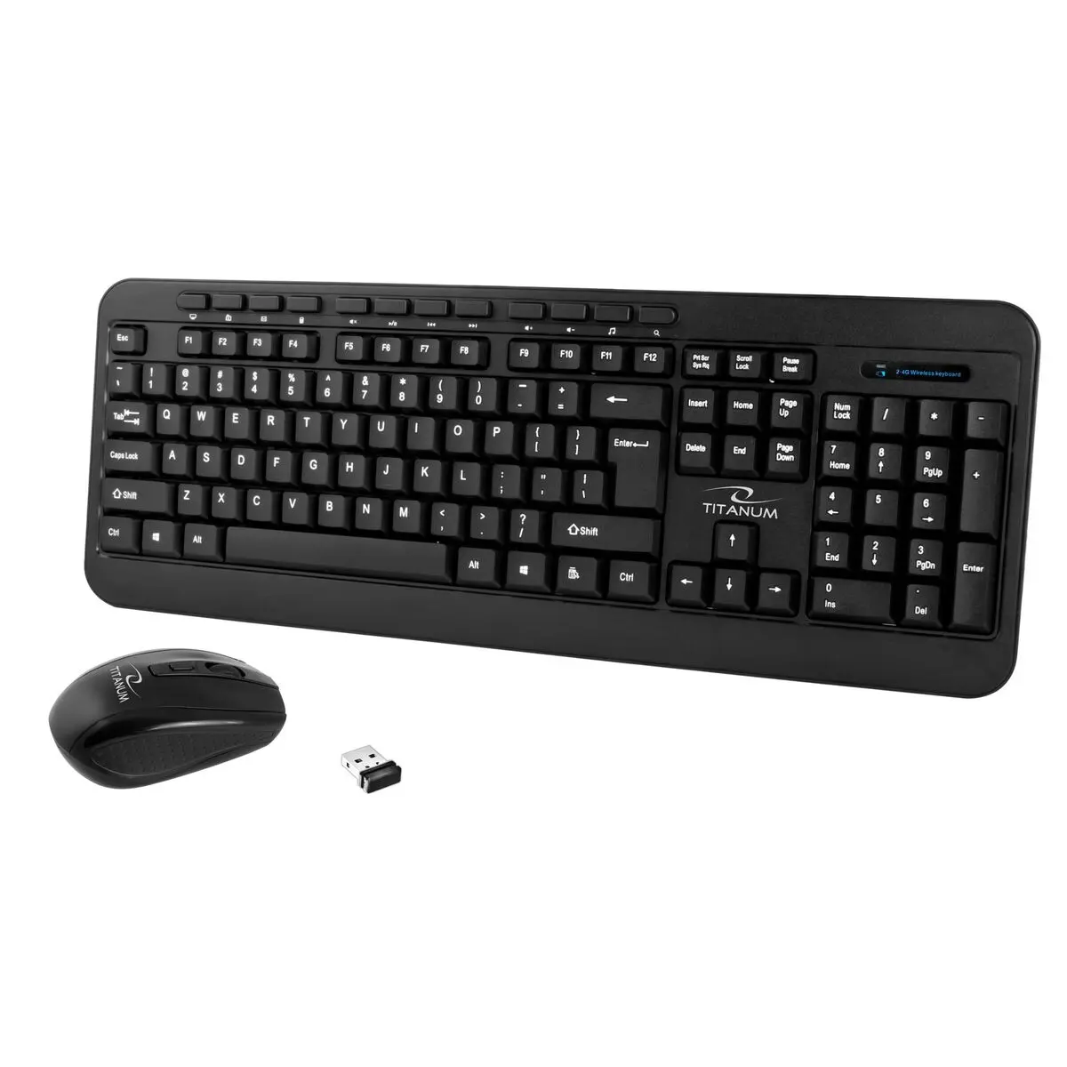 Tastiera e Mouse Titanum TK108 Nero Qwerty US