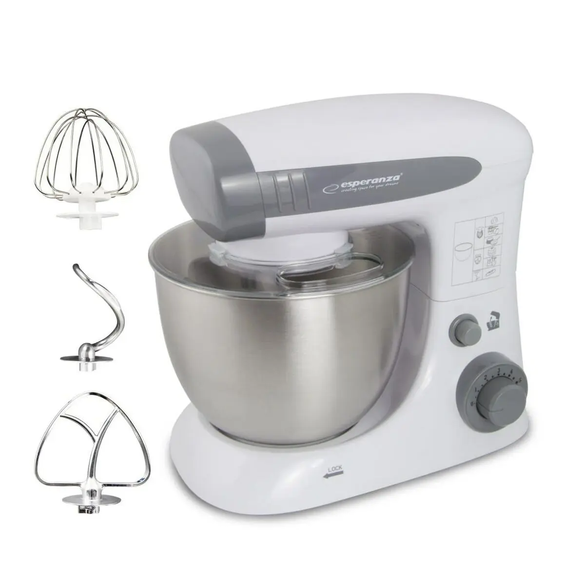 Robot da Cucina Esperanza EKM024 Bianco Grigio 800 W 4 L