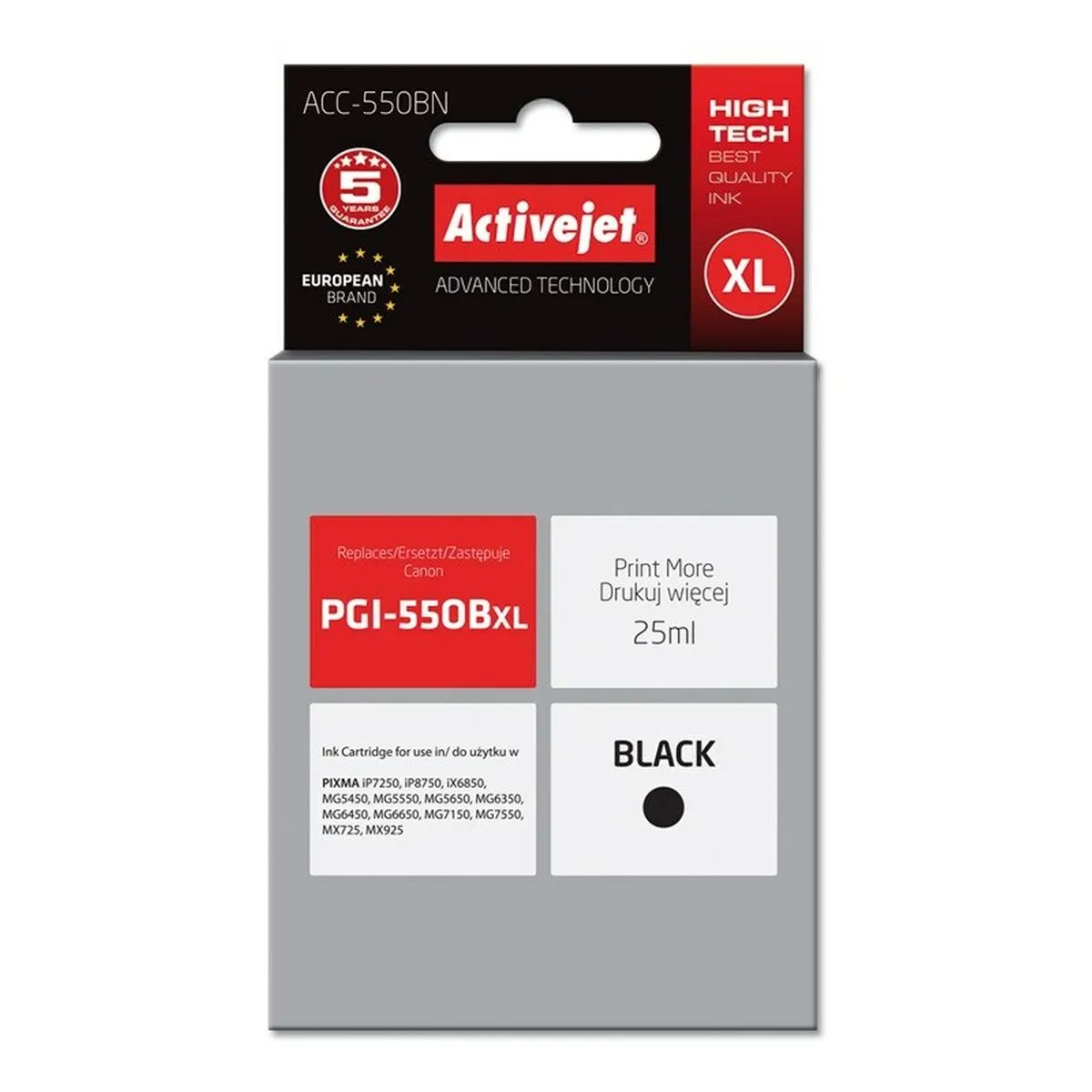 Cartuccia ad Inchiostro Originale Activejet ACC-550BN Nero