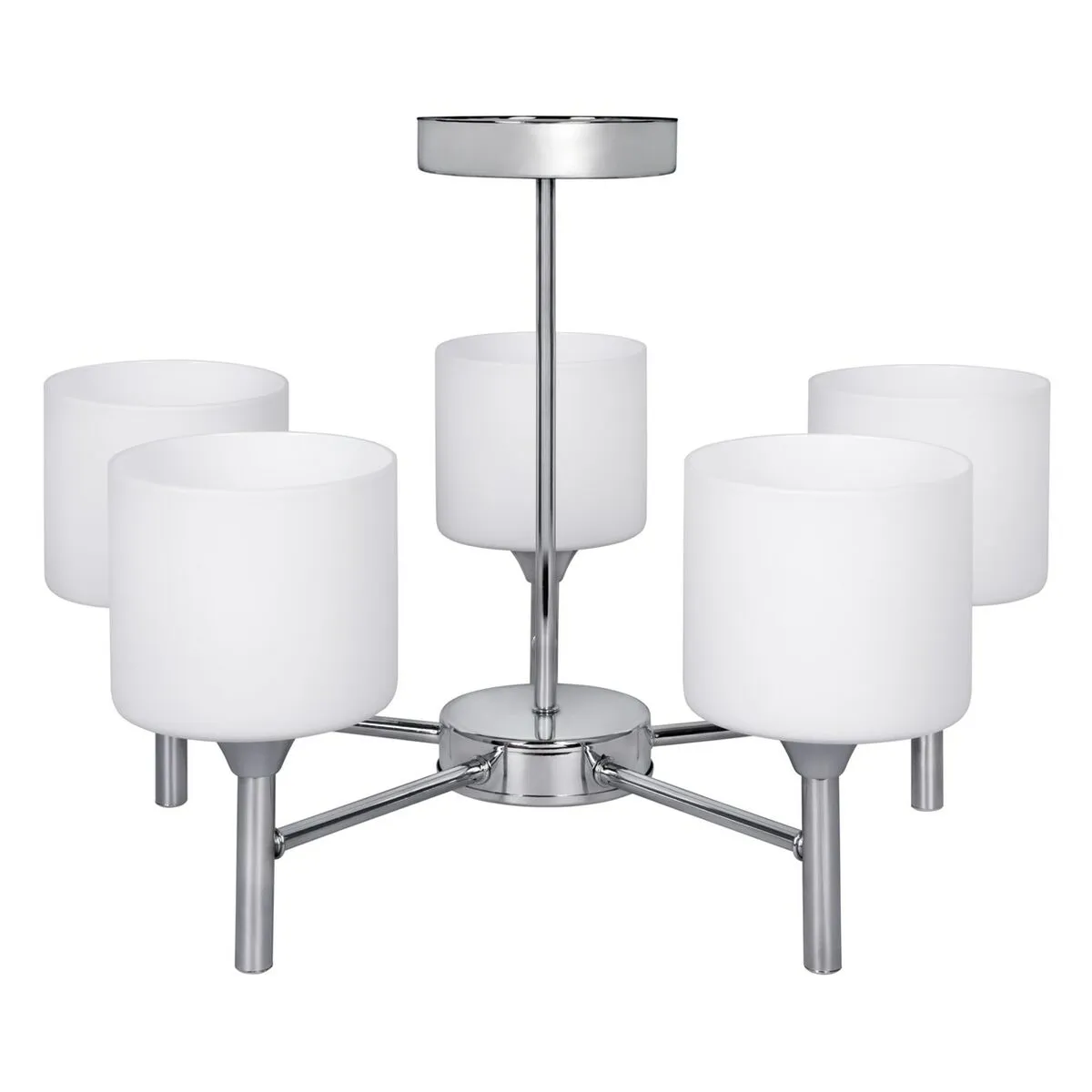 Lampadario Activejet AJE-MIRA 5P Bianco Argentato Metallo 40 W 47,5 x 34 x 47,5 cm