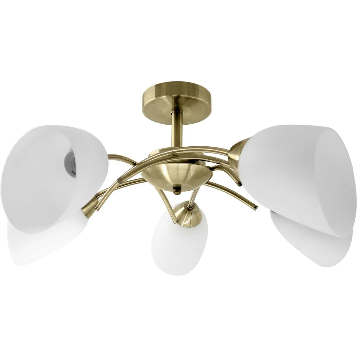 Lampadario Activejet NIKITA 5P Patyna Bianco Metallo Vetro 200 W