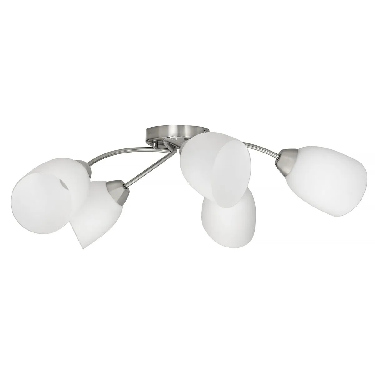 Lampadario Activejet Benita Bianco nichel Metallo Vetro 40 W 230 V