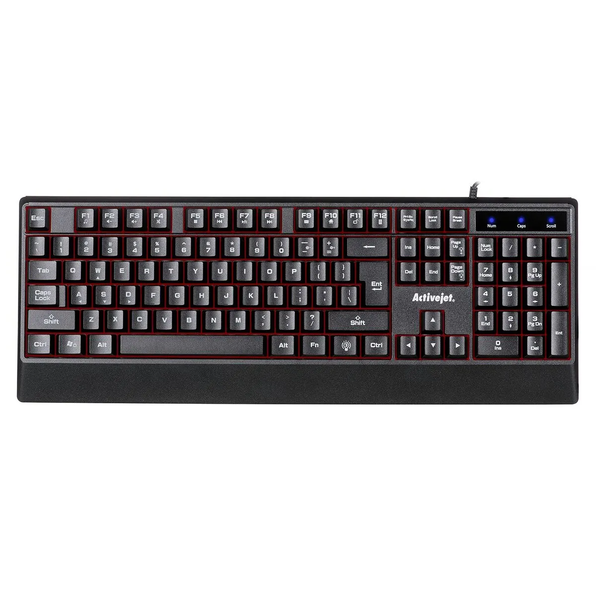 Tastiera Activejet K-3255 Nero Monocromatica QWERTY