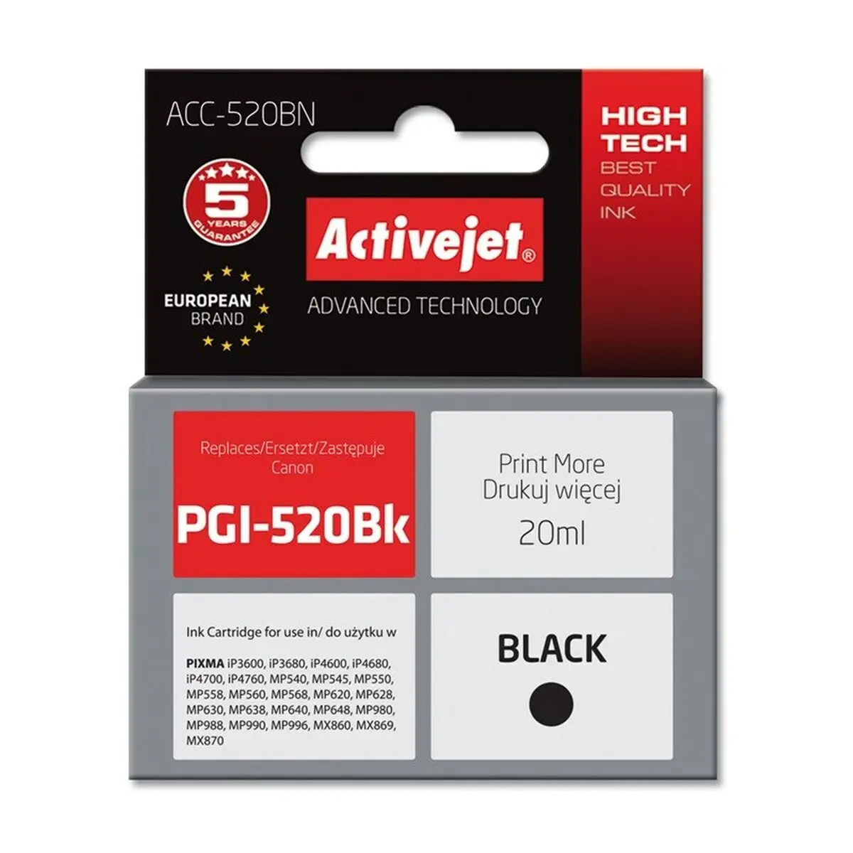 Cartuccia d'inchiostro compatibile Activejet ACC-520BN Nero