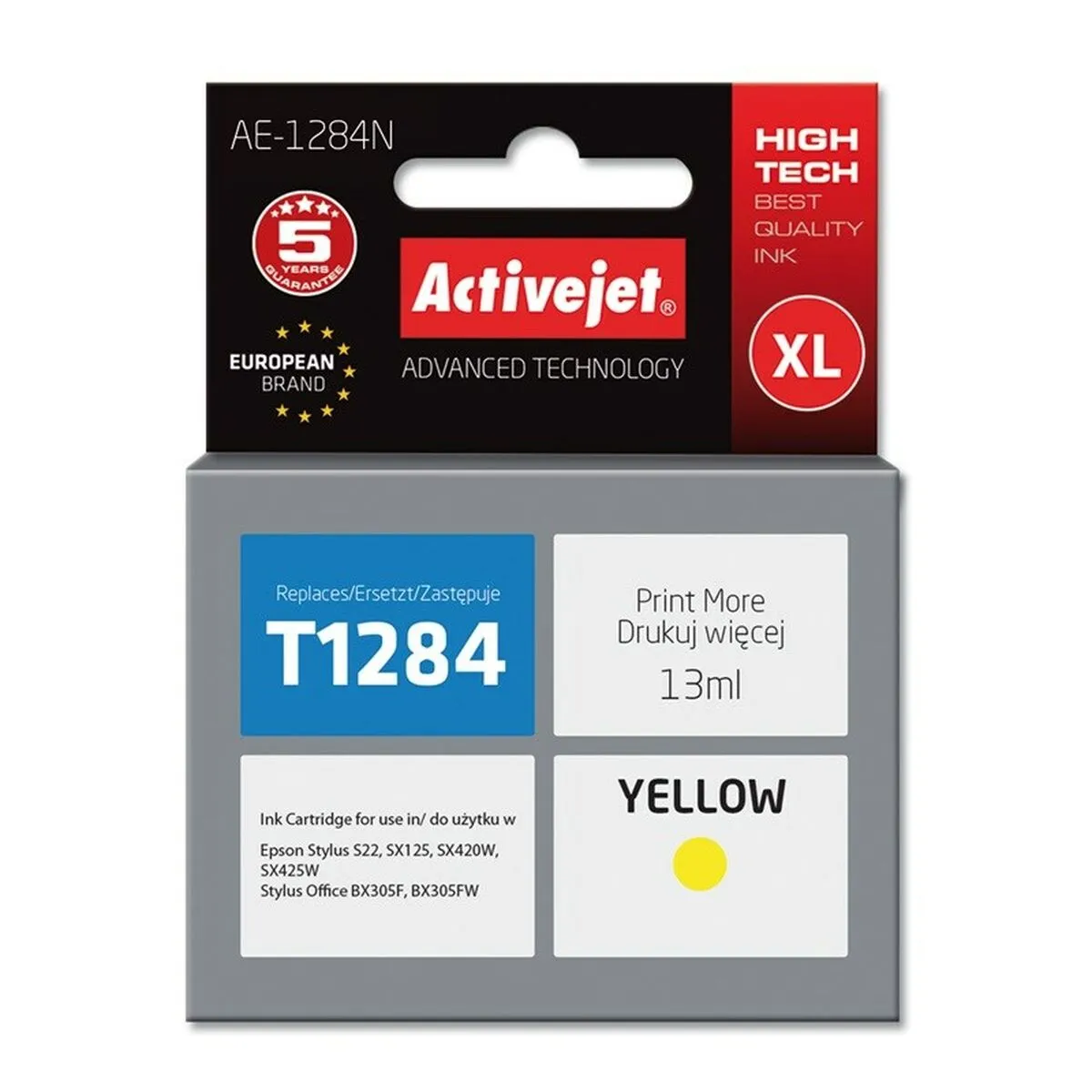 Cartuccia ad Inchiostro Originale Activejet AE-1284N Giallo