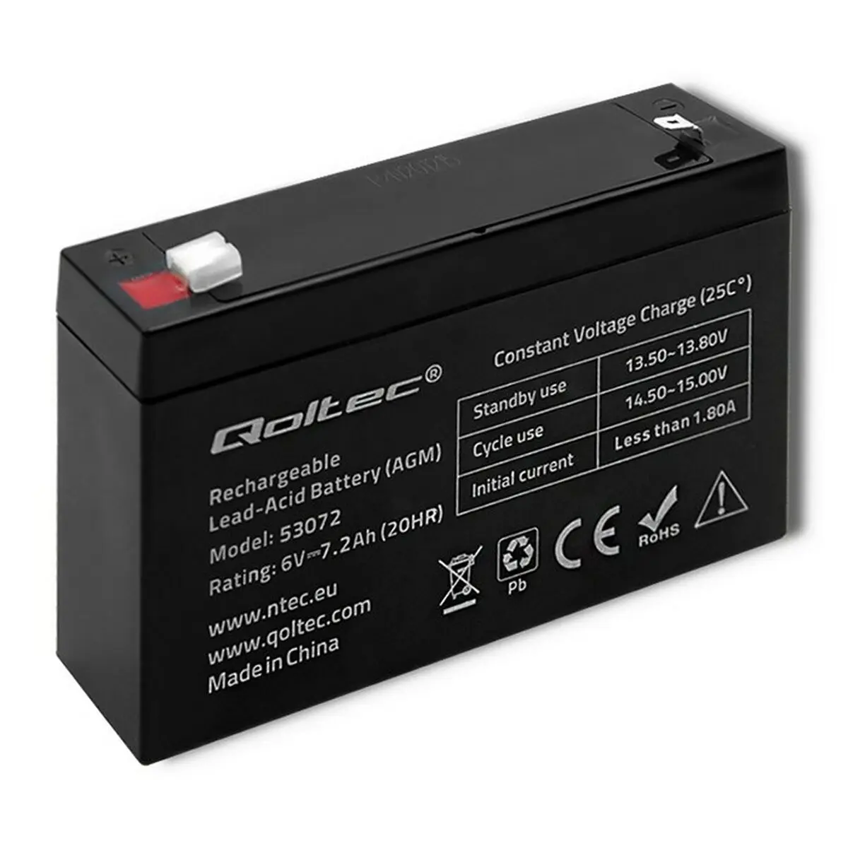 Batteria per Gruppo di Continuità UPS Qoltec 53072 7200 mAh 6 V