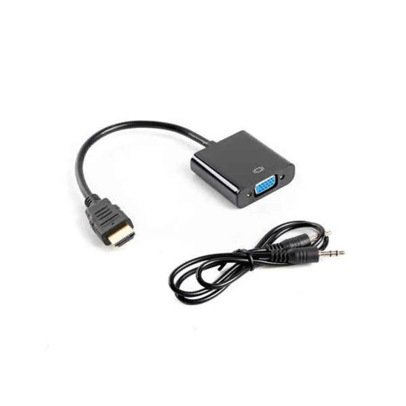 Adattatore HDMI con VGA Lanberg AD-0017-BK Nero 20 cm