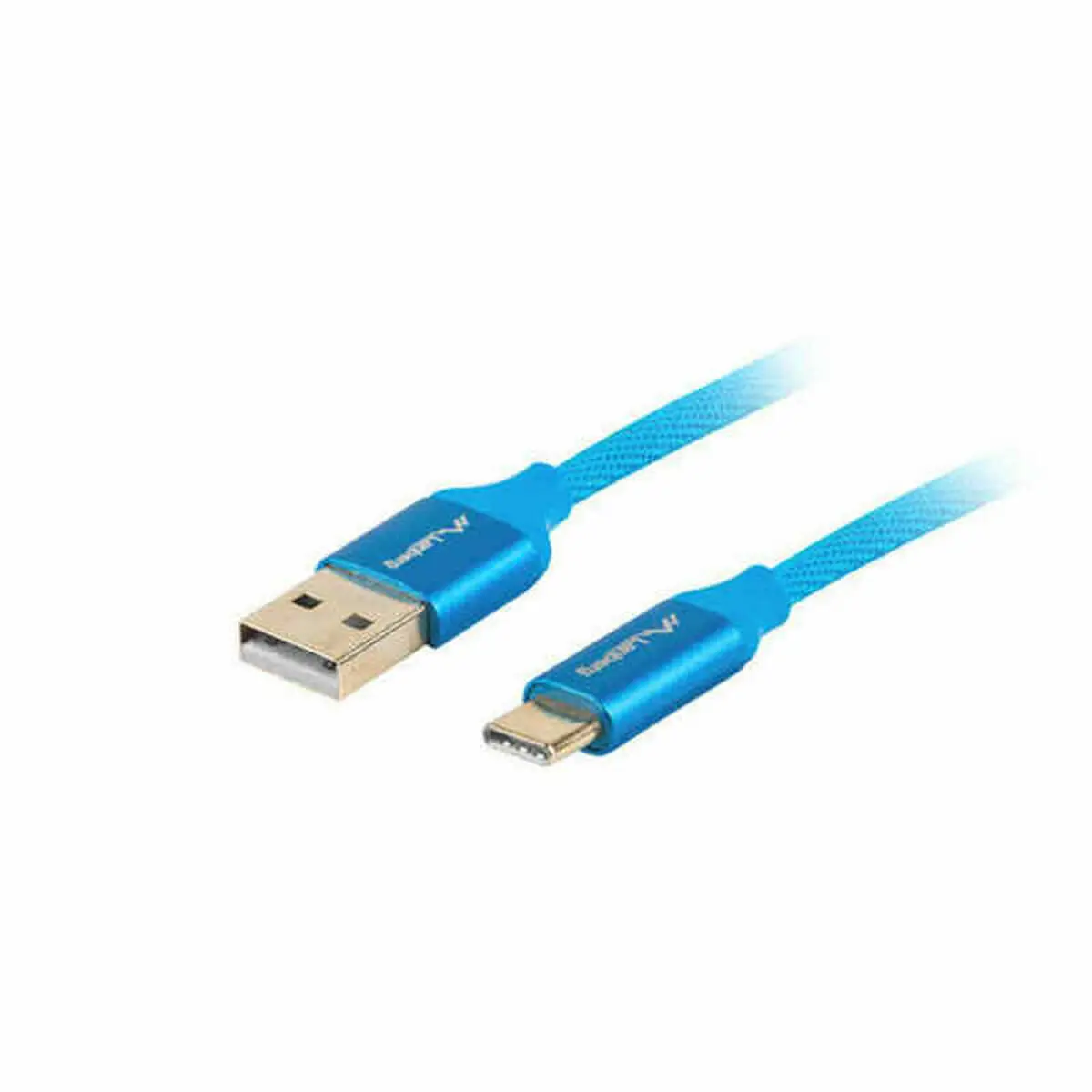 Cavo USB A con USB C Lanberg CA-USBO-22CU-0010-BL Quick Charge 3.0 Azzurro 1 m