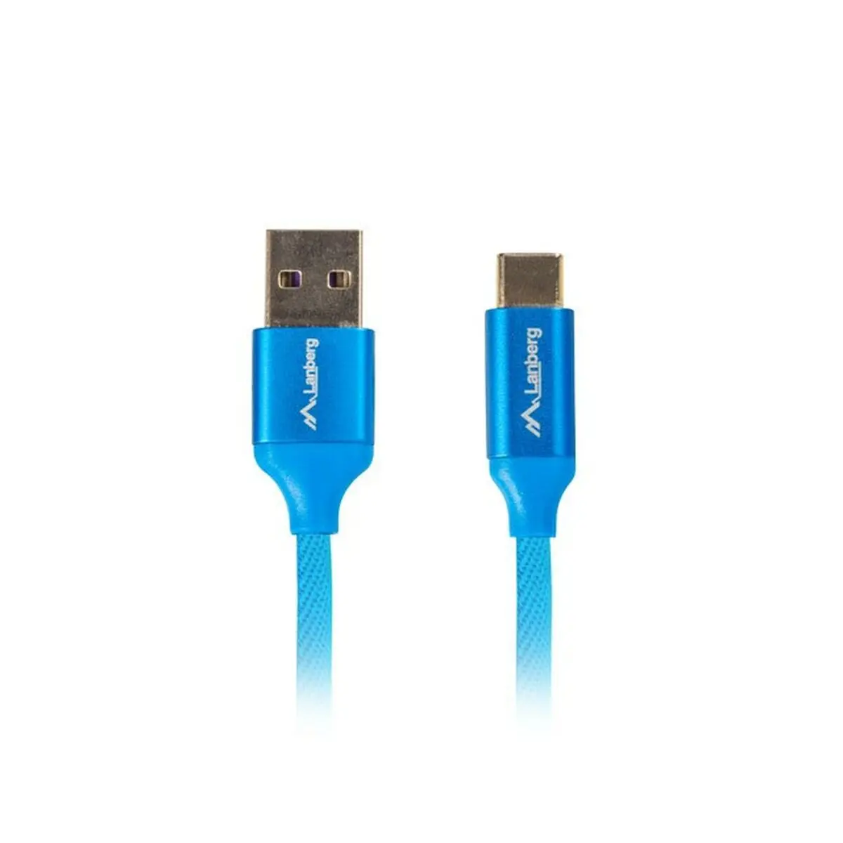 Cavo USB A con USB C Lanberg CA-USBO-22CU-0018-BL Quick Charge 3.0 Azzurro 1,8 m