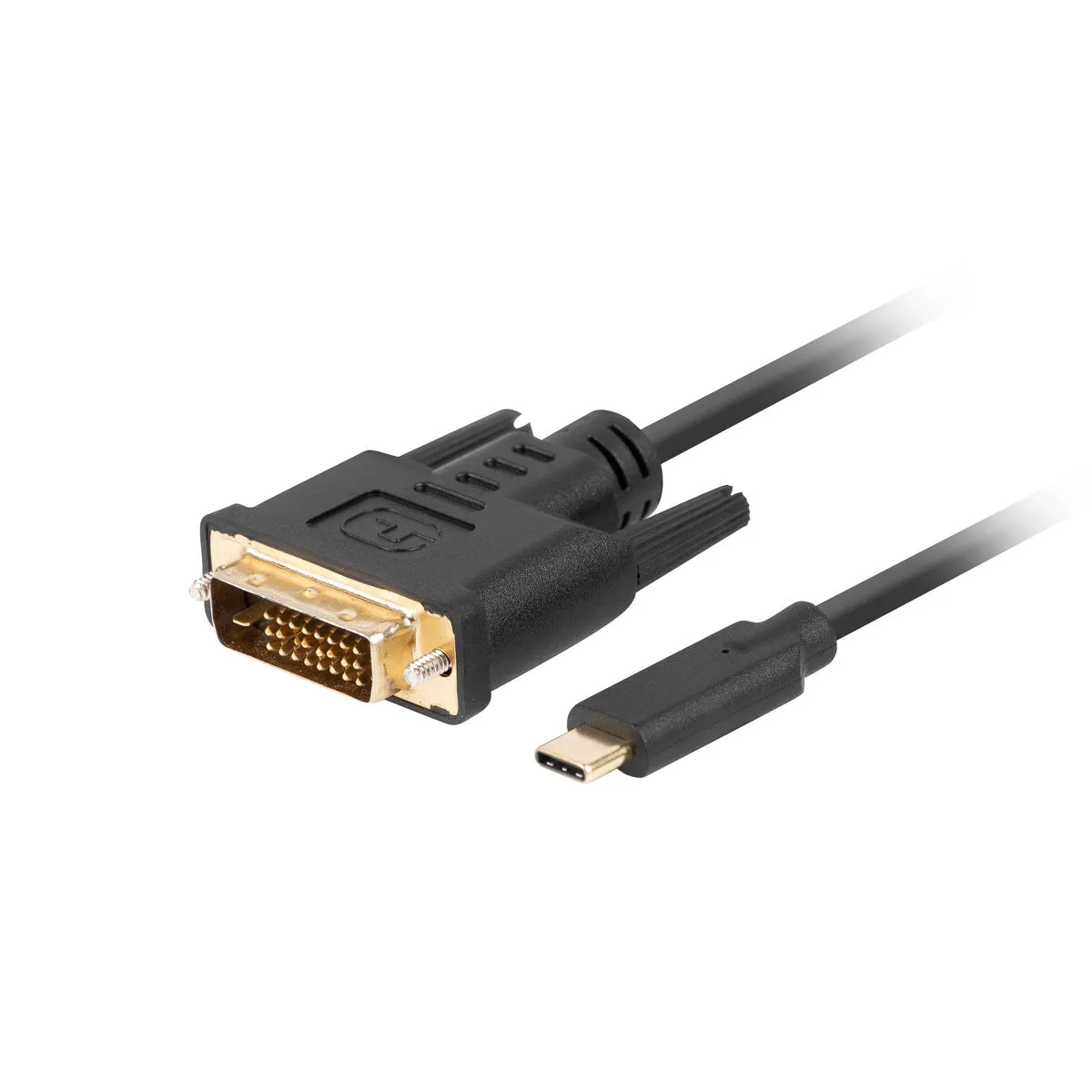 Cavo USB C con DVI-D Lanberg CA-CMDV-10CU-0010-BK Nero 1 m