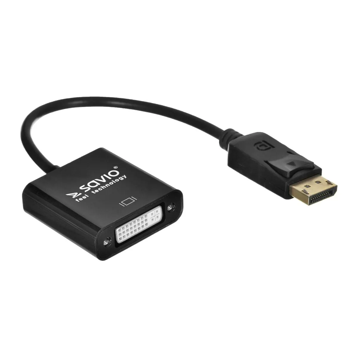 Adattatore DisplayPort a DVI Savio CL-91 Nero 20 cm