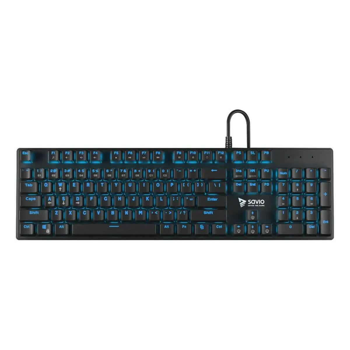 Tastiera Savio RX FULL Azzurro Nero QWERTY