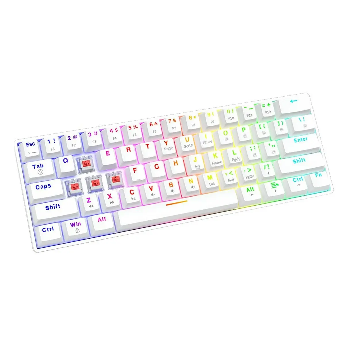 Tastiera Savio WHITEOUT X2 RED Nero Qwerty US