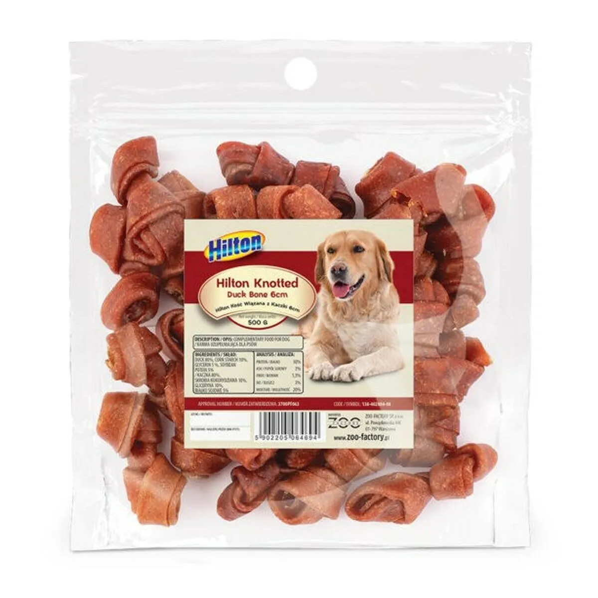 Snack per Cani Hilton Anatra 500 g