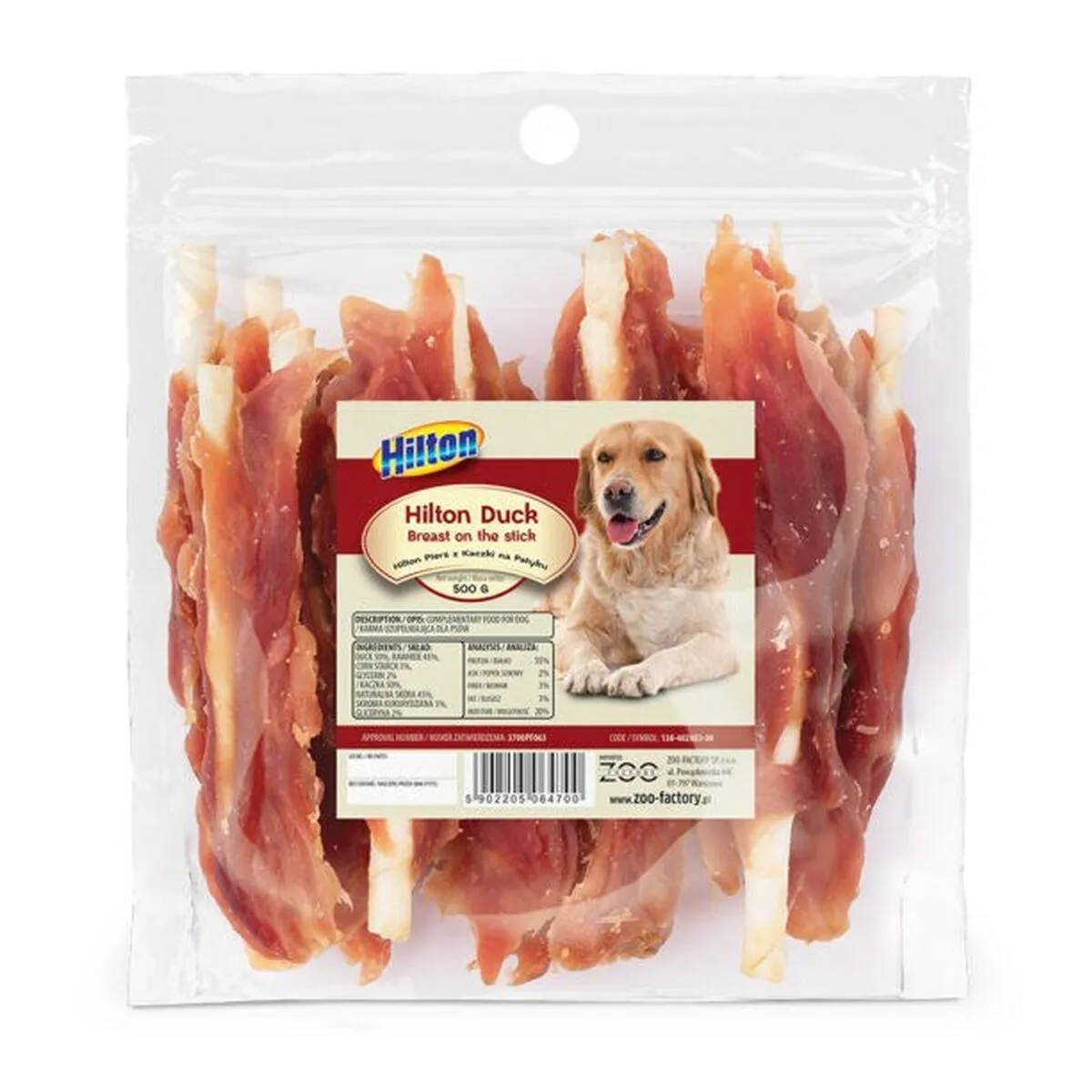 Snack per Cani Hilton Anatra 500 g