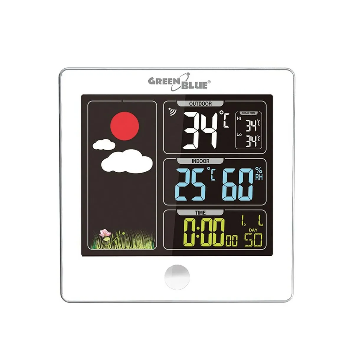 Stazione Meteorologica Multifunzione Greenblue GB521W Bianco