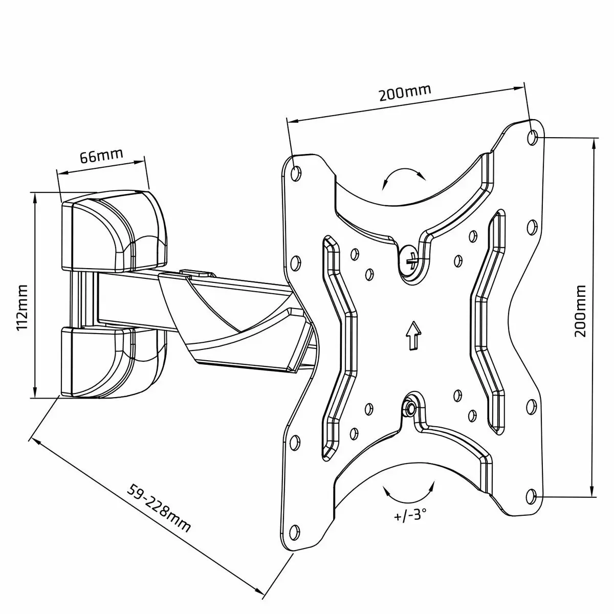 Supporto da Tavolo per Schermo MacLean MC-741 13" 42"