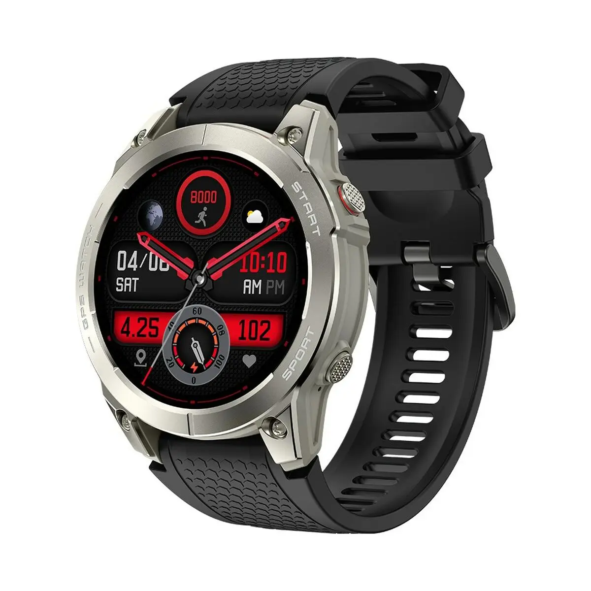 Smartwatch Manta SWA001SL Nero Arancio Argentato 1,43"