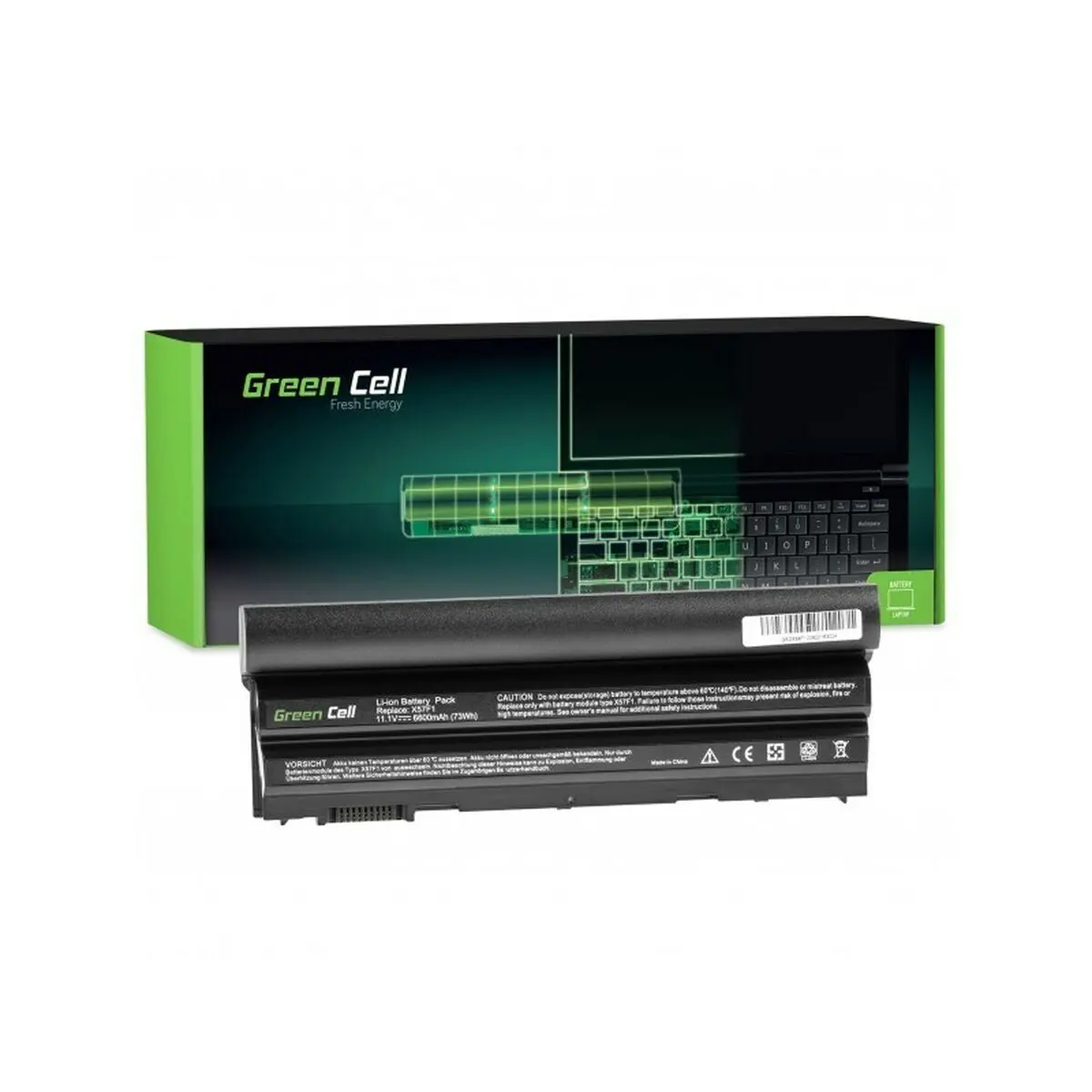 Batteria per Laptop Green Cell DE56T Nero 6600 MAH