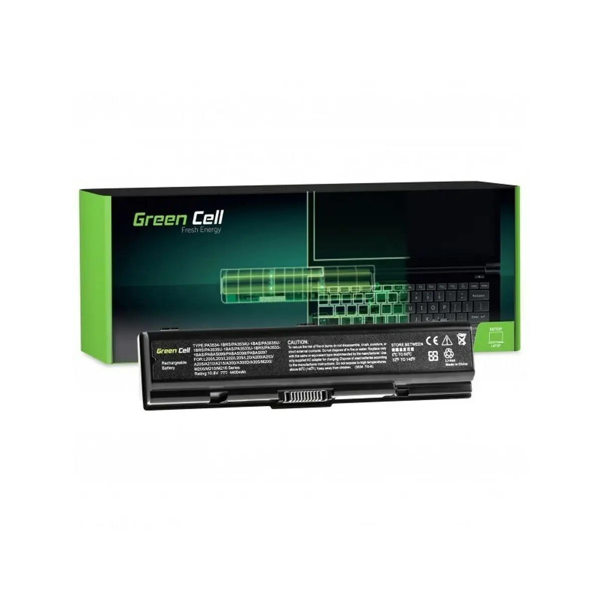 Batteria per Laptop Green Cell TS01 Nero 4400 mAh