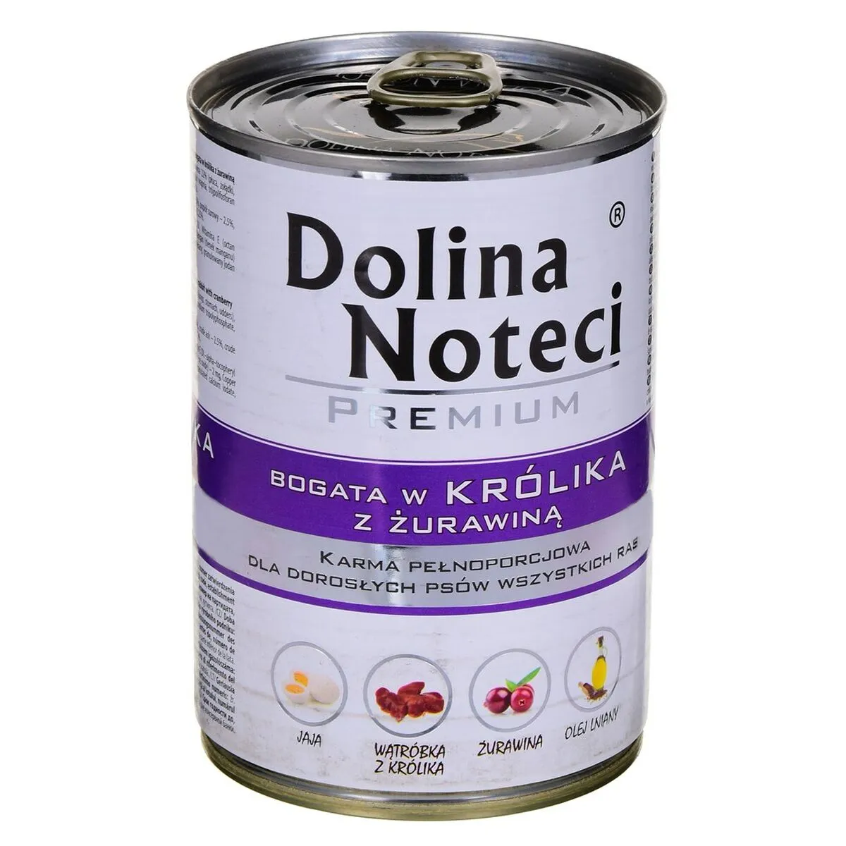 Cibo umido Dolina Noteci Premium Mirtillo Coniglio 400 g