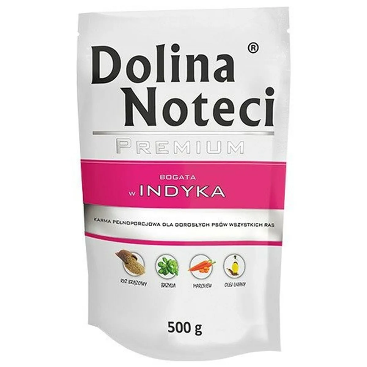 Cibo umido Dolina Noteci Premium Tacchino Vegetale 500 L 500 g