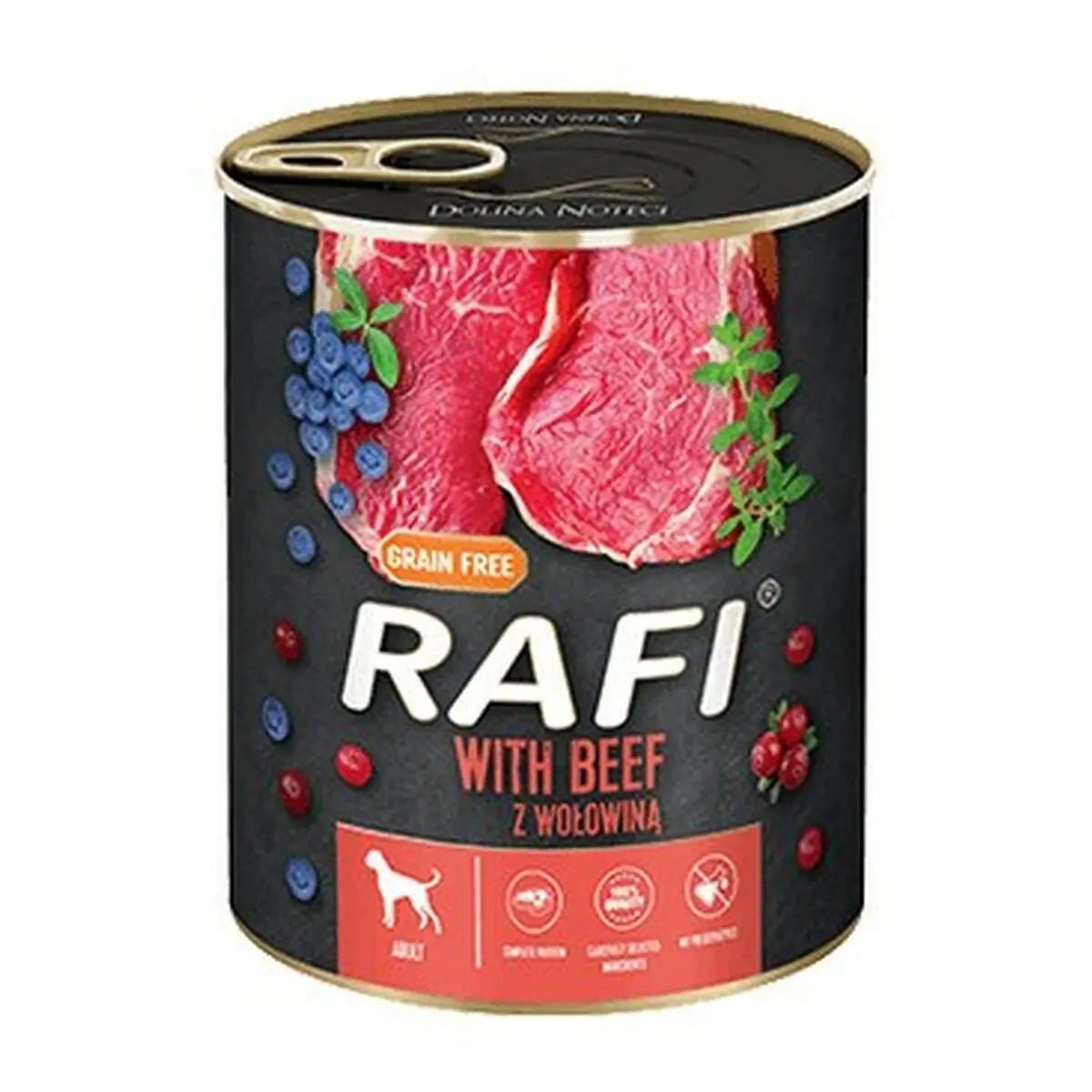 Cibo umido Dolina Noteci Mirtillo Carne di vitello 800 g