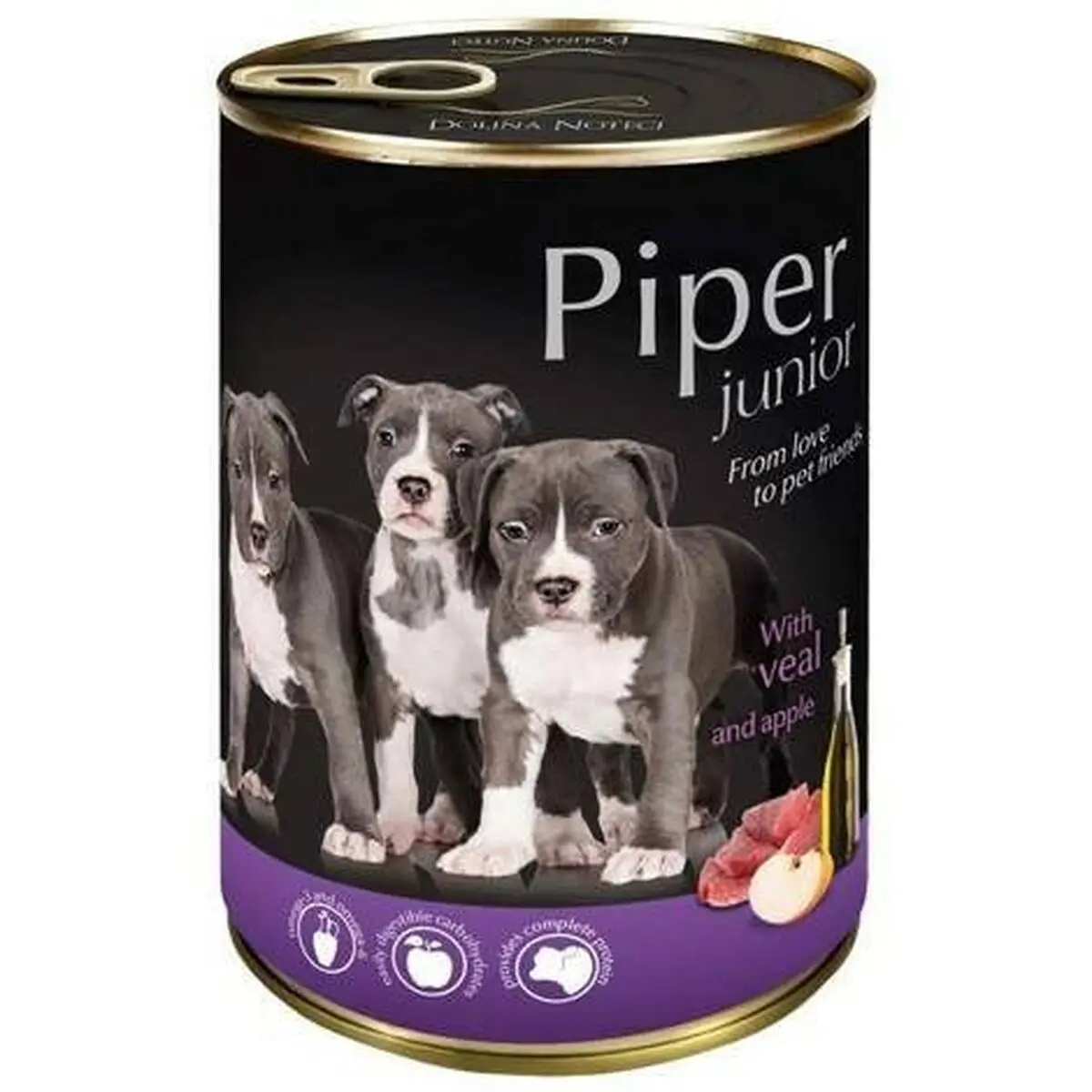 Cibo umido Dolina Noteci Piper Junior Carne di vitello 400 g