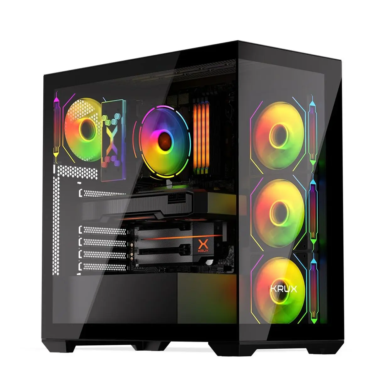 Case computer desktop ATX Krux KRXD004 Nero