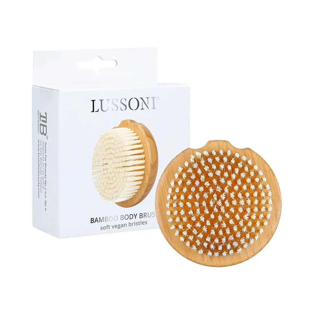 Spazzola Detergente ed Esfoliante Lussoni Bamboo Rotondo