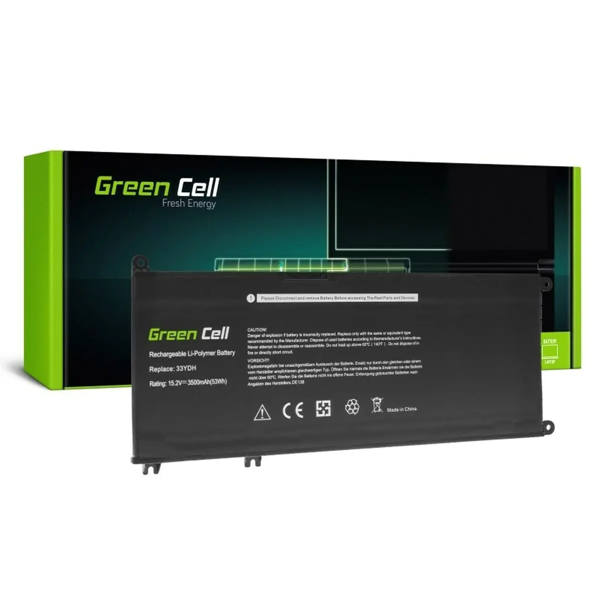 Batteria per Laptop Green Cell DE138 Nero 3500 mAh 53 Wh