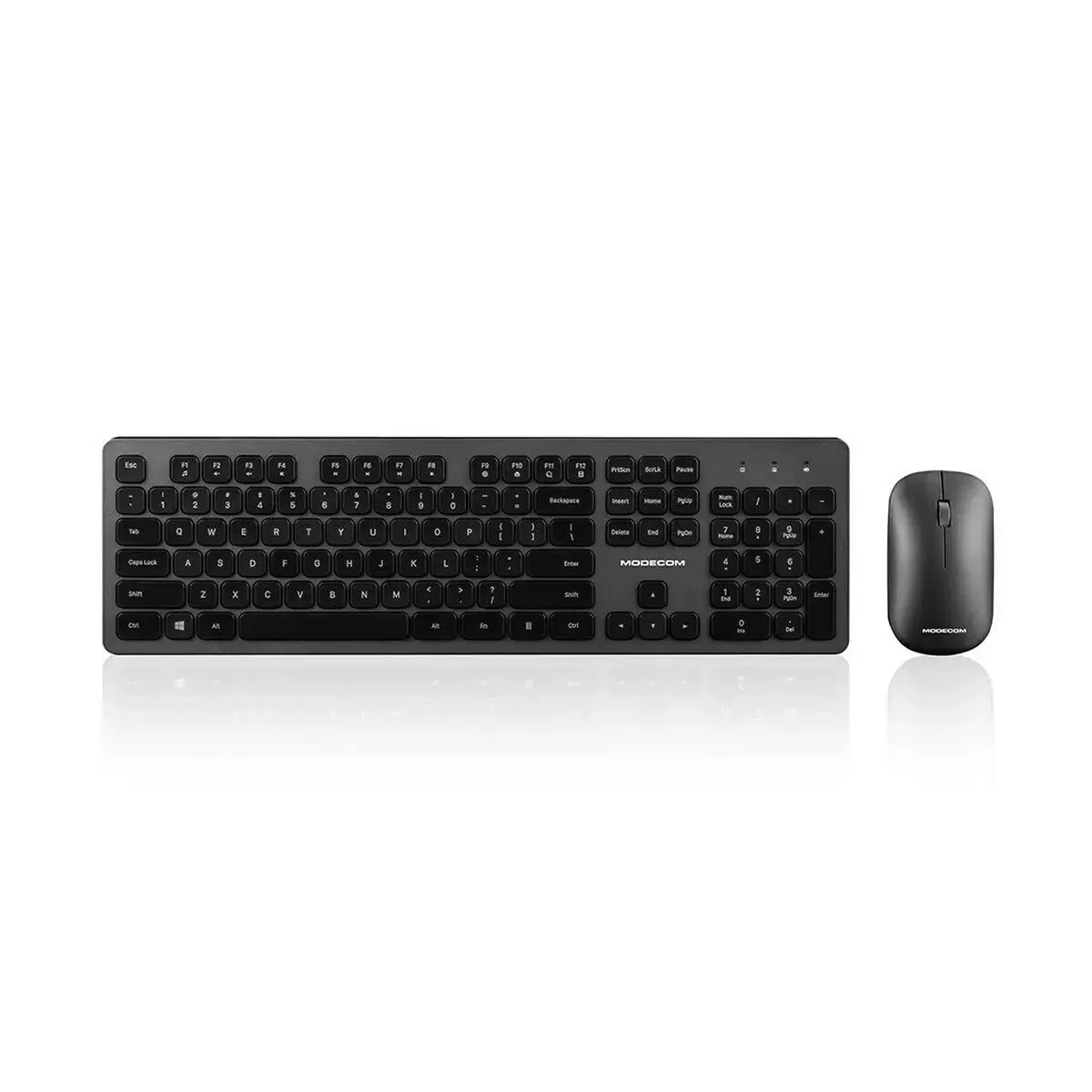 Tastiera e Mouse Modecom MK-MC-5200C-100                 Nero Grigio Monocromatica Inglese QWERTY