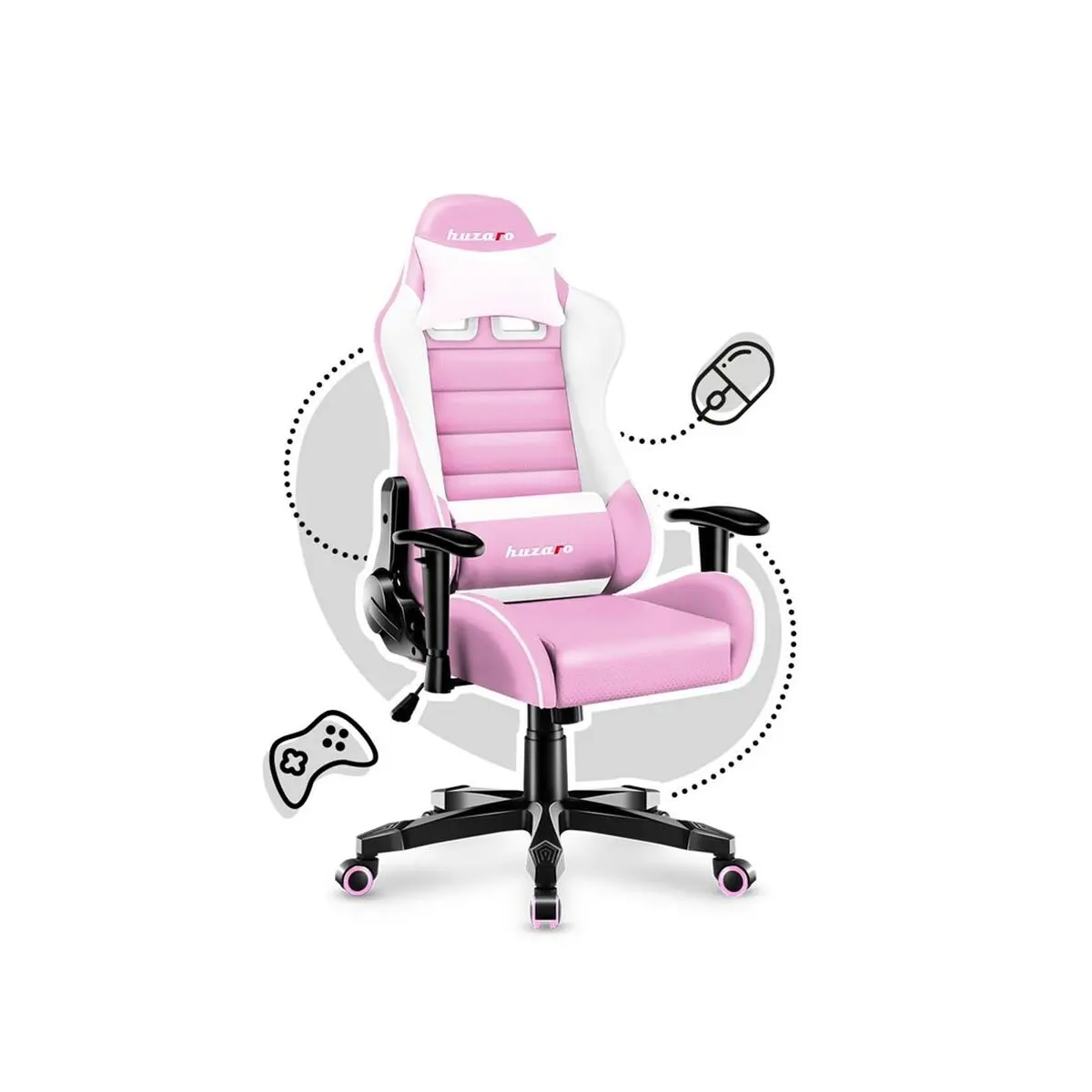 Sedia Gaming Huzaro HZ-Ranger 6.0 Pink Bianco