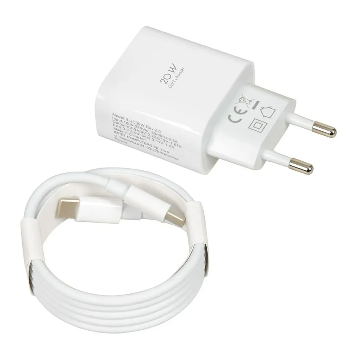 Caricabatterie da Parete Ibox ILUC39W Bianco 20 W (1 Unità)