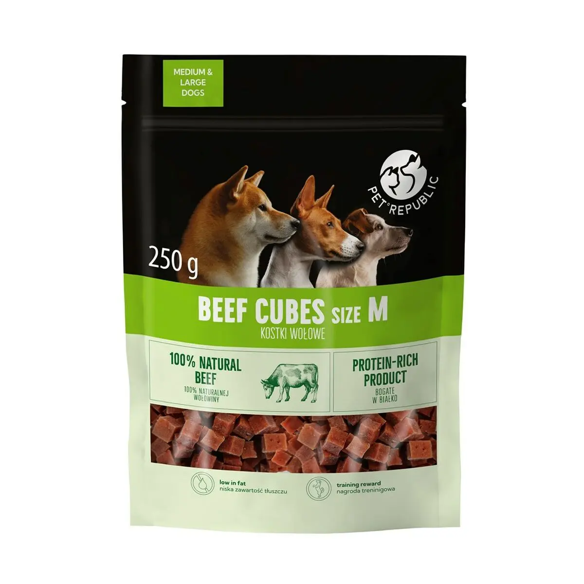 Snack per Cani PETREPUBLIC                                 Carne di manzo e vitello 250 g