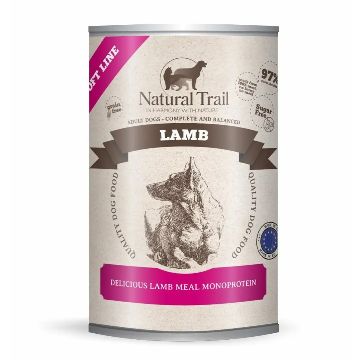 Cibo umido NATURAL TRAIL Lamb Soft Line 400 g