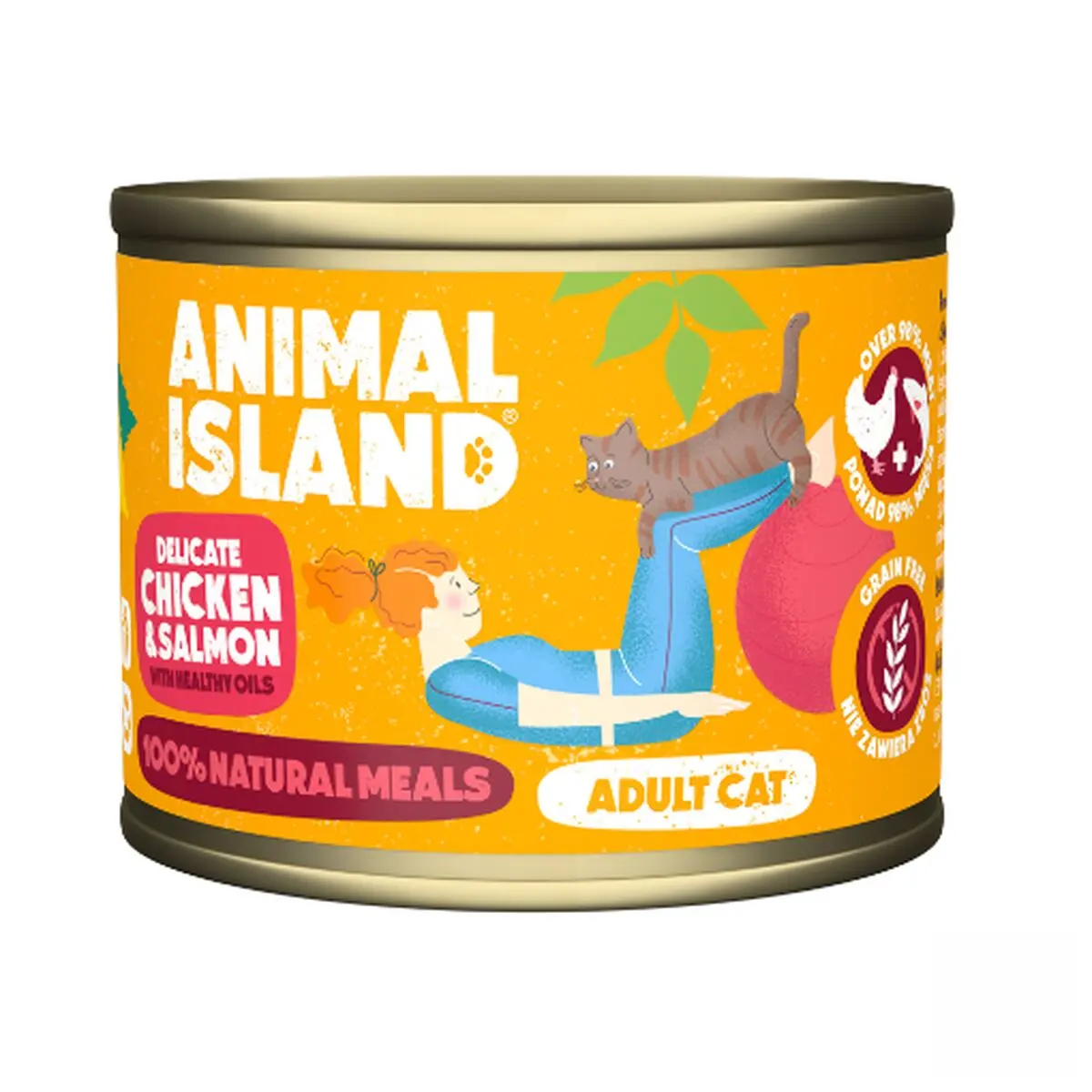 Cibo per gatti ANIMAL ISLAND Adult cat Pollo Salmone 200 g