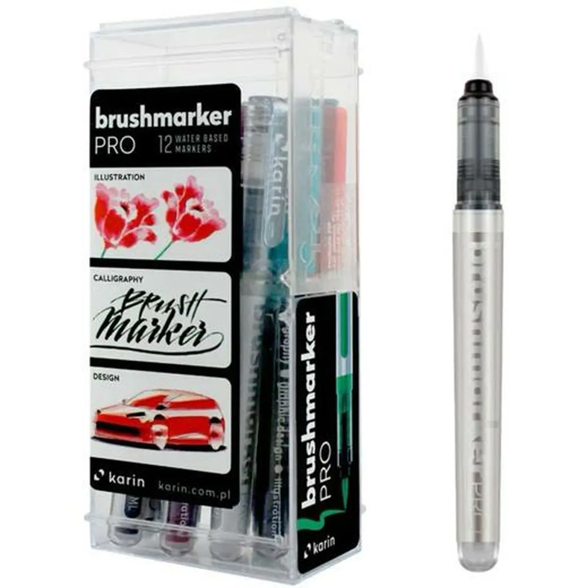 Set di Pennarelli Karin Brushmarker Pro - Basic Colours 12 Pezzi