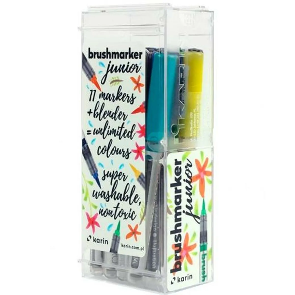 Set di Pennarelli Karin Brushmarker Junior - Basic Colours 12 Pezzi